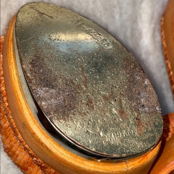 Marciano croc leather open toe stiletto  mules Sz 9.5 - Picture 9 of 16